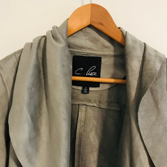 C. Luce │Grey Suede Jacket/Cardigan - Picture 5 of 6